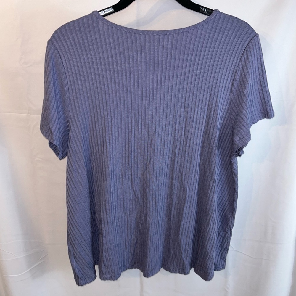 American Eagle Shirt Lace Up Swing T-Shirt Short Sleeve V-neck Lace up design - Picture 7 of 8